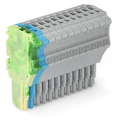 1-conductor female plug; 1.5 mm²; 12-pole; 1,50 mm²; green-yellow, blue, gray