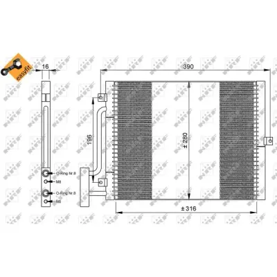 Condensator, climatizare NRF 35307