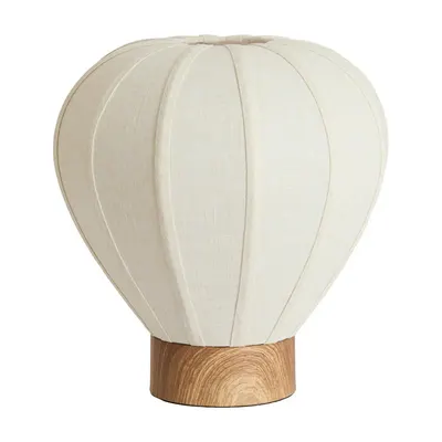 Veioză crem din metal cu abajur textil (înălțime 36 cm) Kyzo – Light & Living