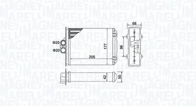 Schimbator caldura incalzire habitaclu potrivit OPEL VECTRA B 1.8 09.00-04.02