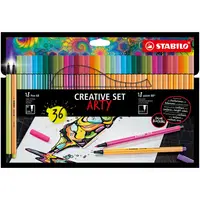 Set coloriaj 36buc/set, Arty, Point 88+ Pen 68, Stabilo