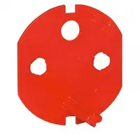 Adaptor pentru prize 2P+T rosu