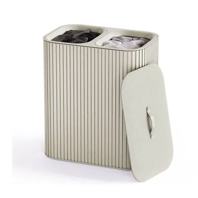 Coș de rufe bej 2x45 l din bambus Tota Luxe – Joseph Joseph