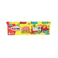 Plastilina usoara modeling dough 4x130g, Fatih