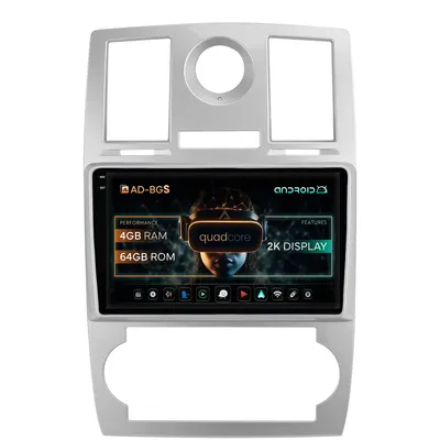 Navigatie 2K Chrysler 300C (2004-2011), Android, S-Quadcore 4GB RAM + 64GB ROM, 9.5 Inch - AD-BGS90042K+AD-BGRKIT421