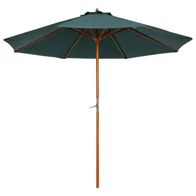 Outsunny umbrela de gradina, suport lemn, 270x250 cm, verde | Aosom Ro