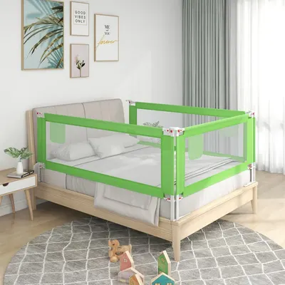 Gossi balustrada de protectie pat copii, verde, 100x25 cm, textil