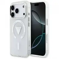 Husa MagSafe pentru Apple iPhone 17 Pro, Guess, IML Gradient Triangle Logo, Transparenta