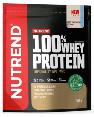 100% Whey Protein, ciocolată și cocos, 1000 g, Nutrend