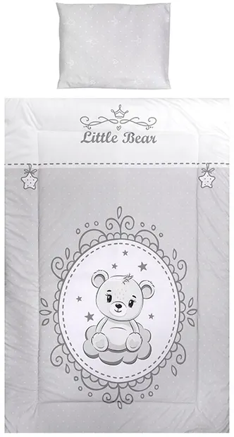 Set dormitor cu 5 piese Lorelli - Cosy, urs, gri