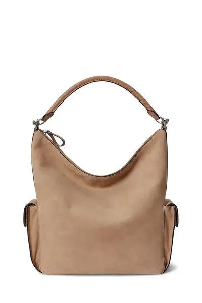 Lauren Ralph Lauren tote bag pentru femei din piele întoarsă