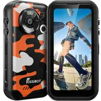 Telefon mini Fossibot F116 Pro cu Action Camera 4K Ultra-Wide, 5G, Dual SIM, 4-inch 120Hz, Dimensity 7300, 12GB RAM, 256GB, Optical Image Stabilization, NFC, 3600mAh, Android 16, Orange