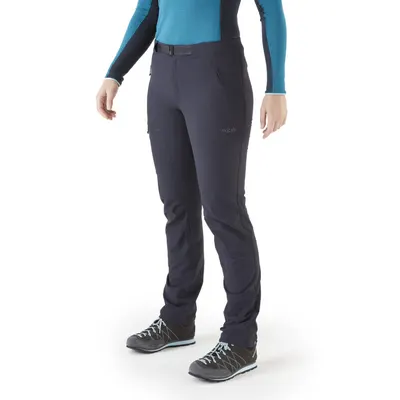 Pantaloni softshell de damă Rab Incline AS