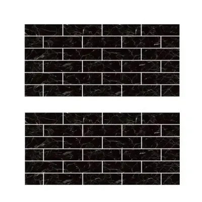 Placa autoadeziva decorativa 30x60 pentru perete, model caramida neagra