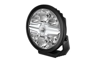 Far universal stanga dreapta (rotund, BLADE, LED, 12 24V, 18W, diametru 220mm, adancime: 116mm, transparent, aluminiu, negru, lumini pozitie, lungime cablu: 500mm)