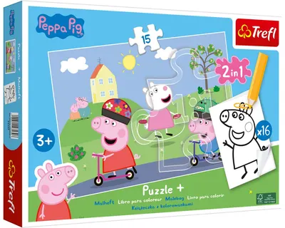 Puzzle Trefl din 15 piese - Purcelușul Peppa