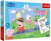 Puzzle Trefl din 15 piese - Purcelușul Peppa