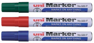 Marker permanent Uniball pe bază de ulei - albastru