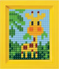 Set creativ cu rama si pixeli Pixelhobby - XL, Girafa
