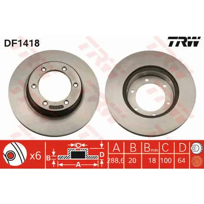 Disc frana TRW DF1418