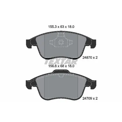 Set placute frana, frana disc TEXTAR 2487001