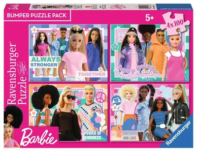 Puzzle Ravensburger din 4 х 100 de piese - Barbie