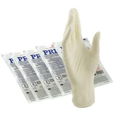 Set 7 x Manusi Chirurgicale Sterile Prima, Usor Pudrate, Marimea 8