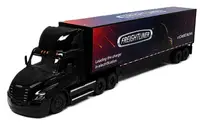 Jucărie pentru copii Kinsmart - Camion metalic Freightliner eCascadia cu container, 1:62, negru