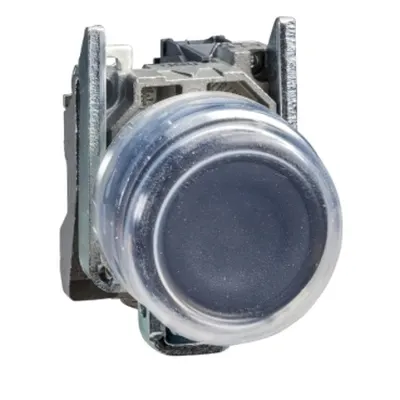 Buton Negru Ø 22, Revenire cu Arc, 1 No, Atex