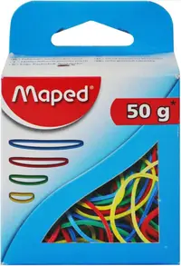 Elastice Maped - 50 g, din cauciuc, colorate