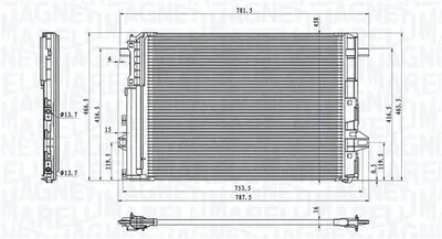 Radiator AC condensator potrivit MERCEDES A (W176), B SPORTS TOURER (W246, W242), CLA (C117), CLA SHOOTING BRAKE (X117), GLA (X156) 1.5D-2.2D 11.11