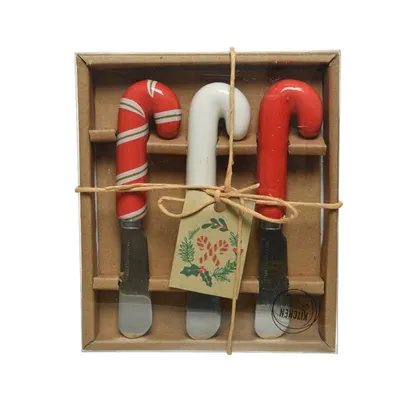Set 3 cutite - Knife Stainl Steel - Red-White
