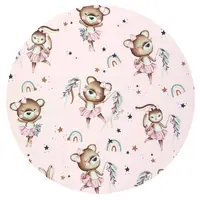 Aparatoare pentru patut MimiNu, tip rulou, cu husa detasabila, lungime 180 cm, din bumbac, Design, Little Ballerina Pink