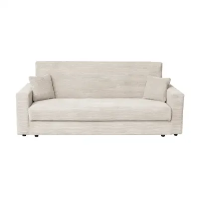 Canapea CORINNE LUX extensibila, 3 locuri, cu lada depozitare, bej, 220x90x96 cm