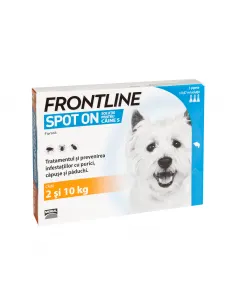 Antiparazitar caini Frontline Spot On S (2-10 kg), 3 pipete