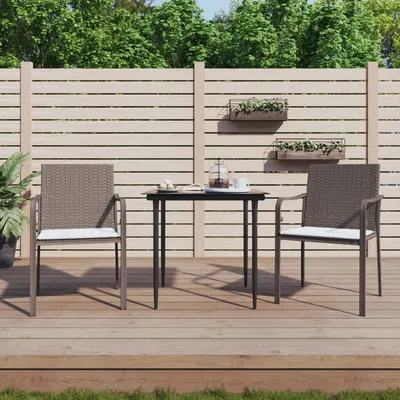 Gossi set mobilier de gradina cu perne, 3 piese, poliratan si otel