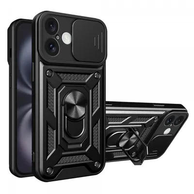 Husa pentru Apple iPhone 16, Techsuit, CamShield, Neagra