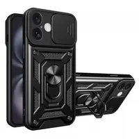 Husa pentru Apple iPhone 16, Techsuit, CamShield, Neagra