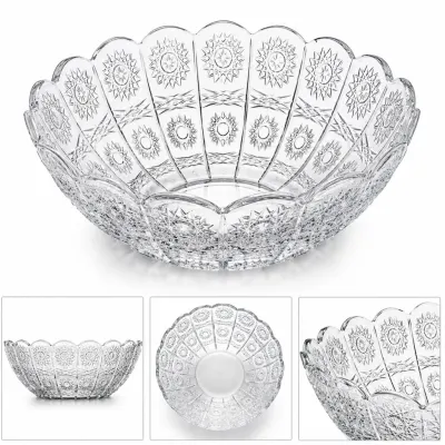 Bol din Sticlă 6/set, 12.5x5cm, Model Cristal Floral