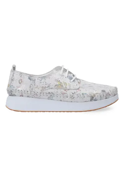 Pantofi de piele cu model floral