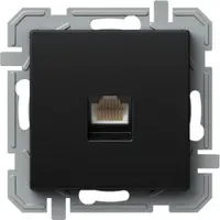 Priza Cat6 Sch Ks Dubla 2x Rj45 8/8,negru, Tem Modul Tem-Kq41bkxo-U