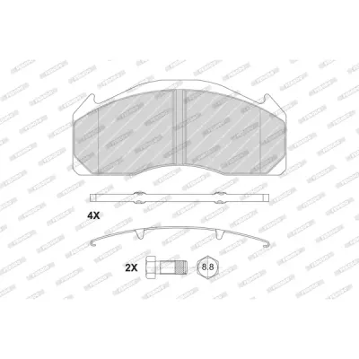 Set placute frana, frana disc FERODO FCV1388B
