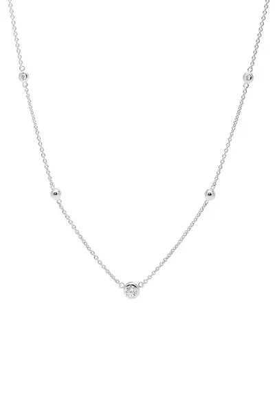 Colier de argint cu zirconia - Argintiu