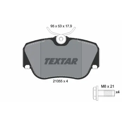 Set placute frana, frana disc TEXTAR 2105503