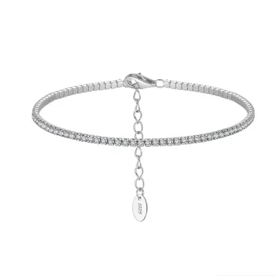 Bratara din argint 925 pentru dama, JW1745, model tennis, placata cu rodiu