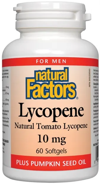 Lycopene, 10 mg, 60 capsule gelatinoase moi, Natural Factors