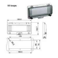 IP67 Usa vizitare tablou electric GB4208 – 10 module (fumurie) - lacatuibila