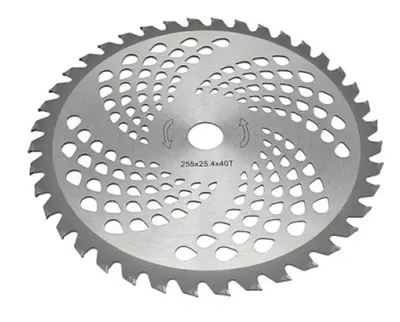 Disc cu dinti vidia 255x25.4x40T pentru motocoasa ONDULAT model ROTUND MX1024