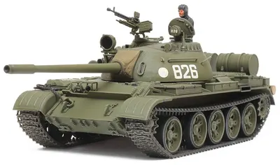 Model asamblabil Tamiya Militari: Tancuri - Tanc mediu sovietic T-55, 1 figură