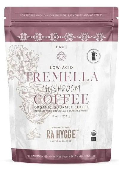 Cafea gourmet Arabica cu Tremella și Maitake, măcinată pentru espresso, 227 g, Ra Hygge